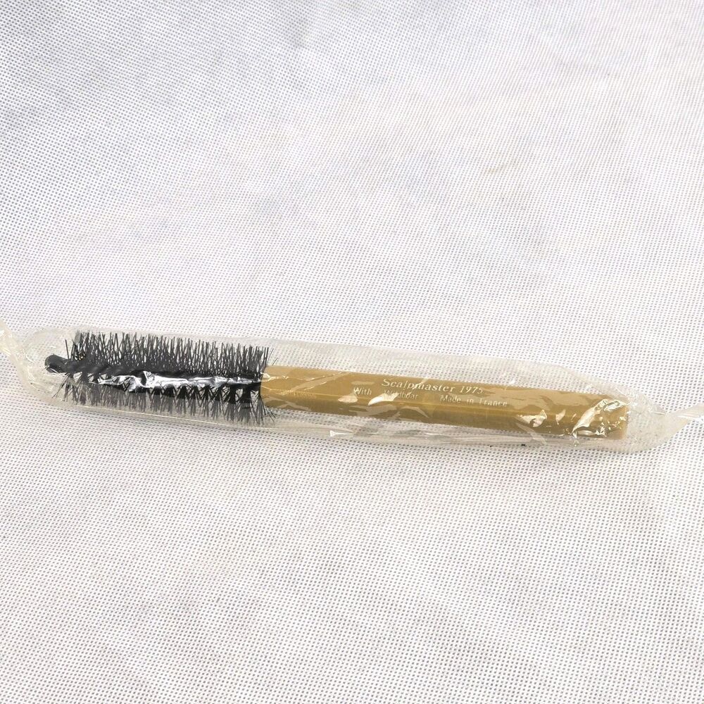 Scalpmaster 1975 Round Hair Brush Wild Boar Hair Bristles Tight Curl France  New